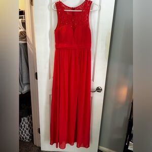 coral formal dress